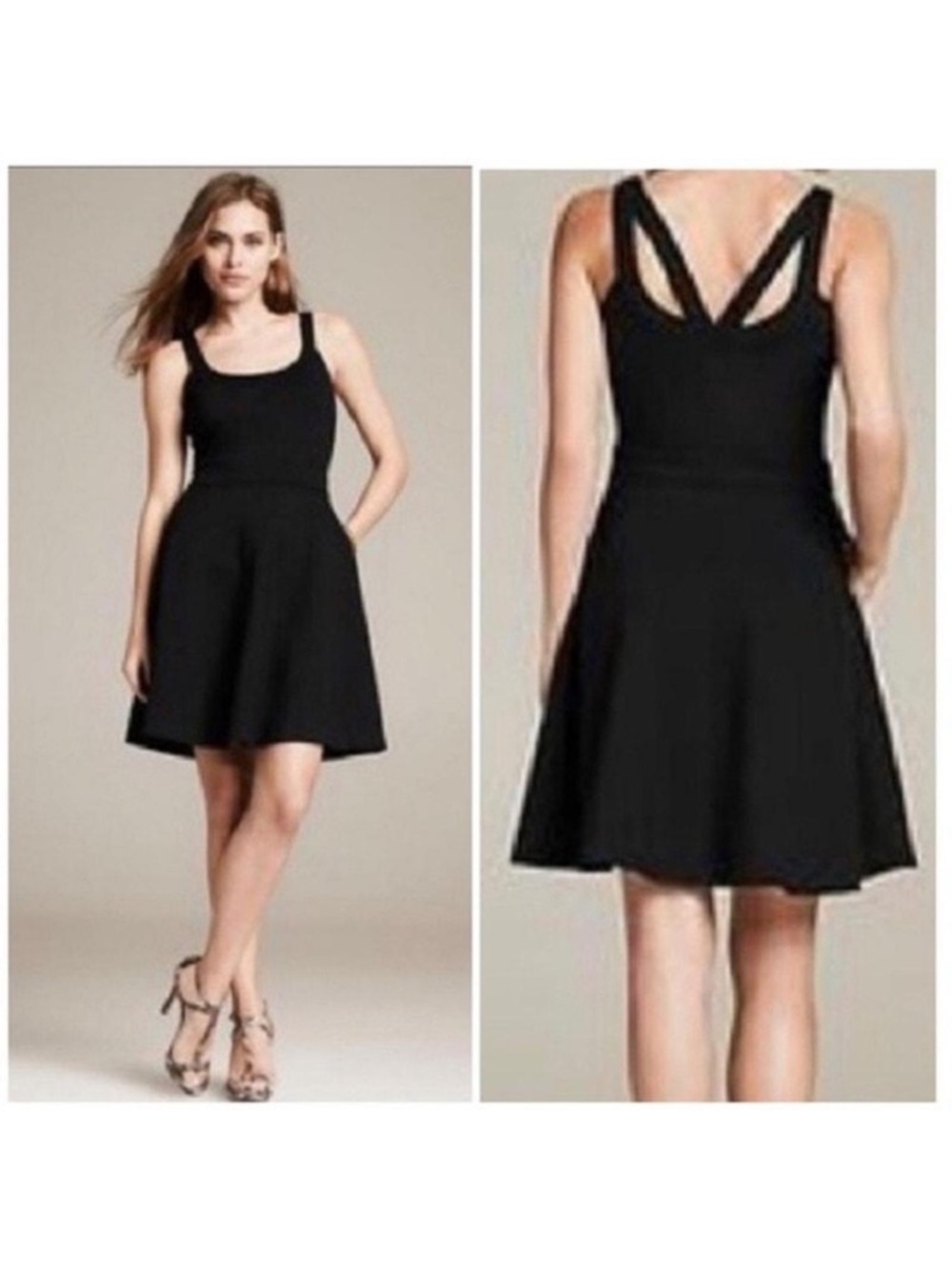 Banana Republic cutout back fit & flare mini dress